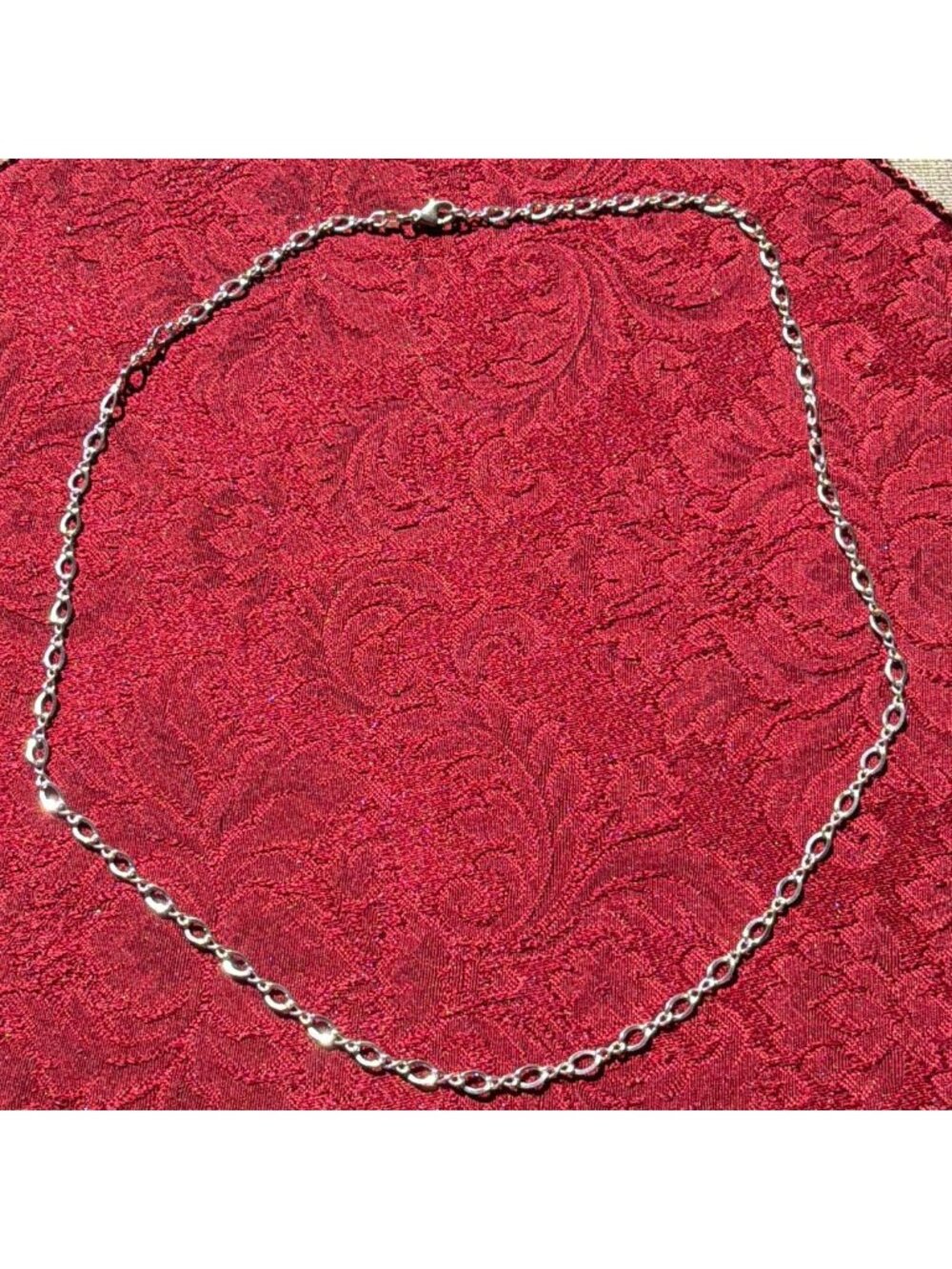 Vintage Sterling Silver 925 Twisted Figure 8 Infinity Link Chain Necklace 24" 9g